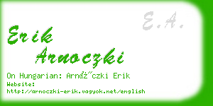 erik arnoczki business card